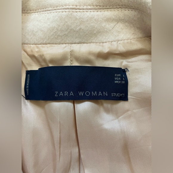 Dusty Pink Long Wool Zara Coat - Picture 2 of 5